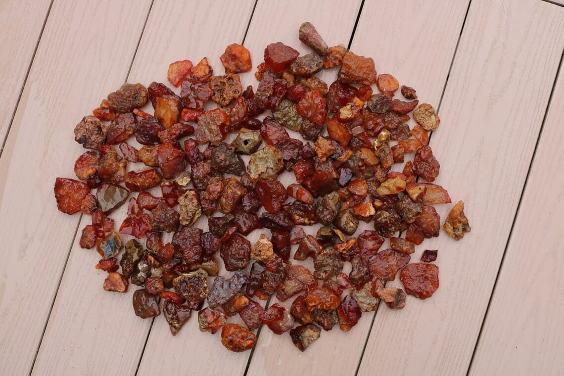 Large lot of Washington carnelian agates