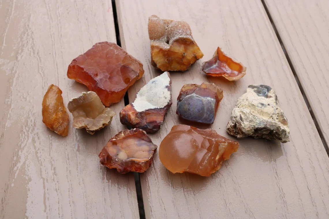 Assorted Washington State carnelian agates